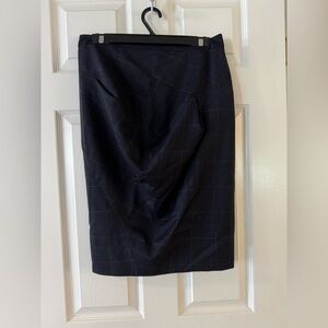 AllSaints Archive Design Black Wool Pencil Lined Skirt Women’s Size 12